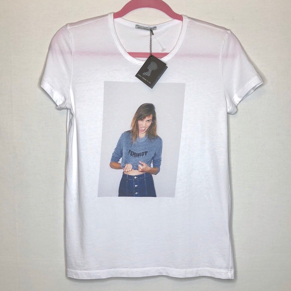 ALEXA CHUNG x AG white/graphic t-shirt 🤍